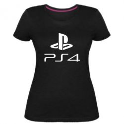 Жіноча преміум футболка PS 4 Logo - PrintSalon