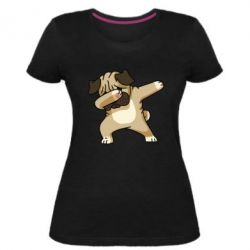 Женская премиум футболка Pug Swag - PrintSalon