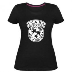 Женская премиум футболка Raccoon City PD - PrintSalon