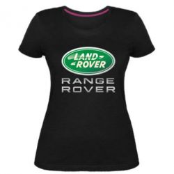 Женская премиум футболка Range Rover Logo Metalic - PrintSalon