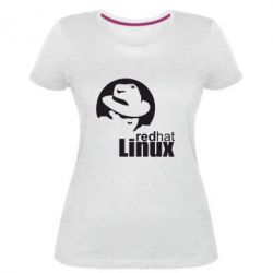 Женская премиум футболка Redhat Linux - PrintSalon