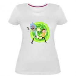 Женская премиум футболка Rick and Morty art - PrintSalon