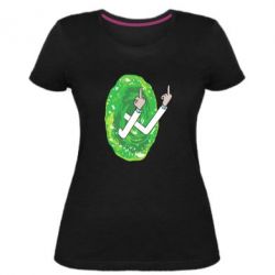 Женская премиум футболка Rick Fuck you all - PrintSalon