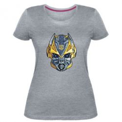 Женская премиум футболка Робот bumblebee - PrintSalon