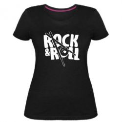 Женская премиум футболка Rock&Roll - PrintSalon