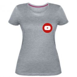 Женская премиум футболка Round logo - PrintSalon