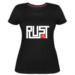 Женская премиум футболка Rust Logo - PrintSalon