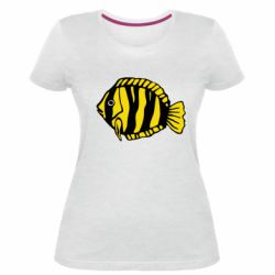 Женская премиум футболка рыбка - PrintSalon