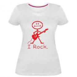 Женская премиум футболка С гитарой - PrintSalon