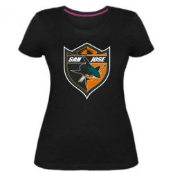 Женская премиум футболка San Jose Sharks - PrintSalon