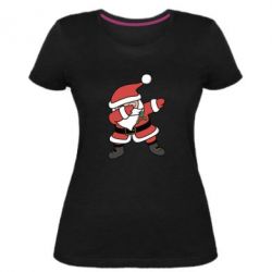 Женская премиум футболка Santa dabbing - PrintSalon