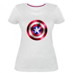 Женская премиум футболка Щит кэпа - PrintSalon