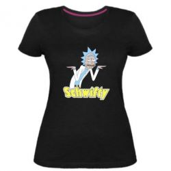 Женская премиум футболка Schwifty - PrintSalon