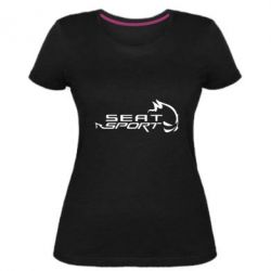 Женская премиум футболка SEAT SPORT - PrintSalon
