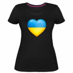 Женская стрейчевая футболка Серце патріота - PrintSalon