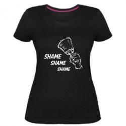 Жіноча преміум футболка Shame Shame Shame - PrintSalon