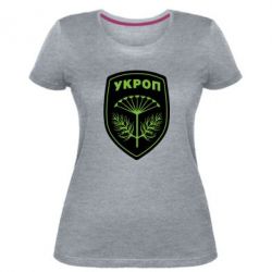 Женская премиум футболка Шеврон Укропа - PrintSalon