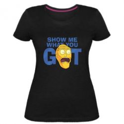 Женская премиум футболка Show me what you got - PrintSalon