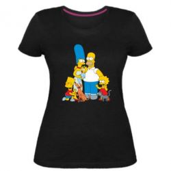 Женская премиум футболка Simpsons Family - PrintSalon