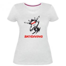 Женская премиум футболка Skidiving - PrintSalon