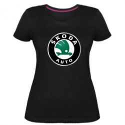 Женская премиум футболка Skoda Auto - PrintSalon
