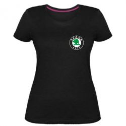 Женская премиум футболка Skoda Small - PrintSalon