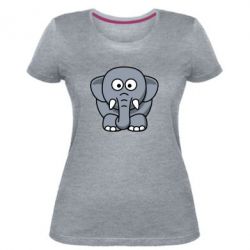 Жіноча преміум футболка Слоненя - PrintSalon