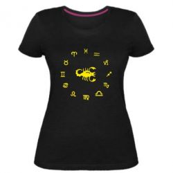 Женская премиум футболка сорпион 4 - PrintSalon