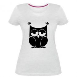 Женская премиум футболка Сова - PrintSalon