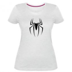 Женская премиум футболка Spider Man Logo - PrintSalon