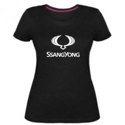 Жіноча преміум футболка SsangYong Logo - PrintSalon