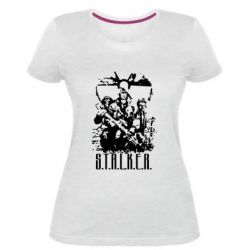 Женская премиум футболка Stalker Logo - PrintSalon