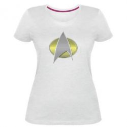 Женская премиум футболка Star Trek Gold Logo - PrintSalon