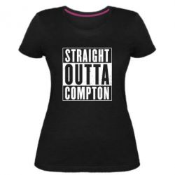 Женская премиум футболка Straight outta compton