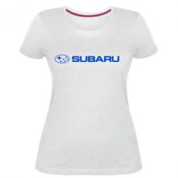 Женская премиум футболка Subaru logo - PrintSalon