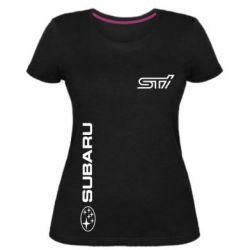 Жіноча преміум футболка Subaru STI Logo - PrintSalon