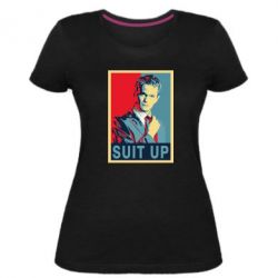 Женская премиум футболка Suit up! - PrintSalon
