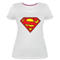 Женская премиум футболка Superman Symbol - PrintSalon