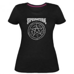 Жіноча преміум футболка Supernatural коло - PrintSalon