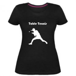 Жіноча преміум футболка Table Tennis Logo - PrintSalon