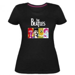 Женская премиум футболка The Beatles Logo