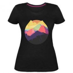 Женская премиум футболка The mountains Art