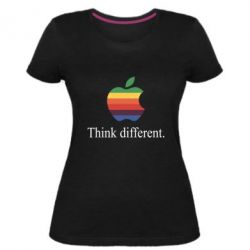 Женская премиум футболка Think different. - PrintSalon