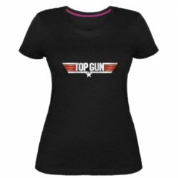 Жіноча преміум футболка Top Gun Logo - PrintSalon
