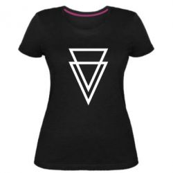 Женская премиум футболка Triangles - PrintSalon