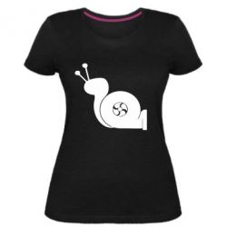 Женская премиум футболка Турбо-улитка - PrintSalon