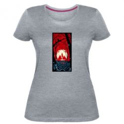 Женская премиум футболка Твин Пикс Лес - PrintSalon