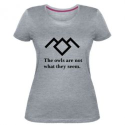 Женская премиум футболка Твин Пикс совы - PrintSalon