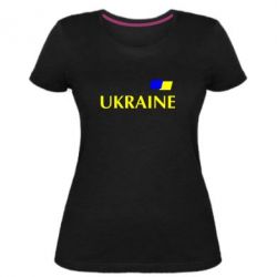Жіноча преміум футболка FLAG UKRAINE - PrintSalon