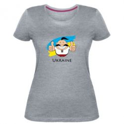 Женская премиум футболка Ukraine kozak - PrintSalon